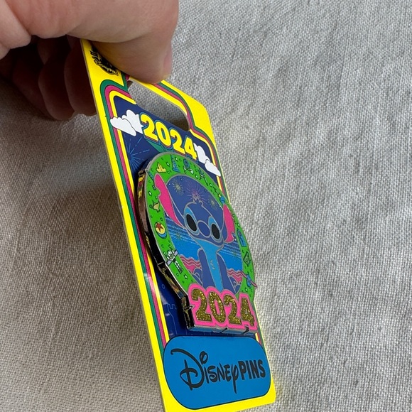 Disney 2024 Stitch Pin with Blue and Pink Accents - Picture 6 of 8